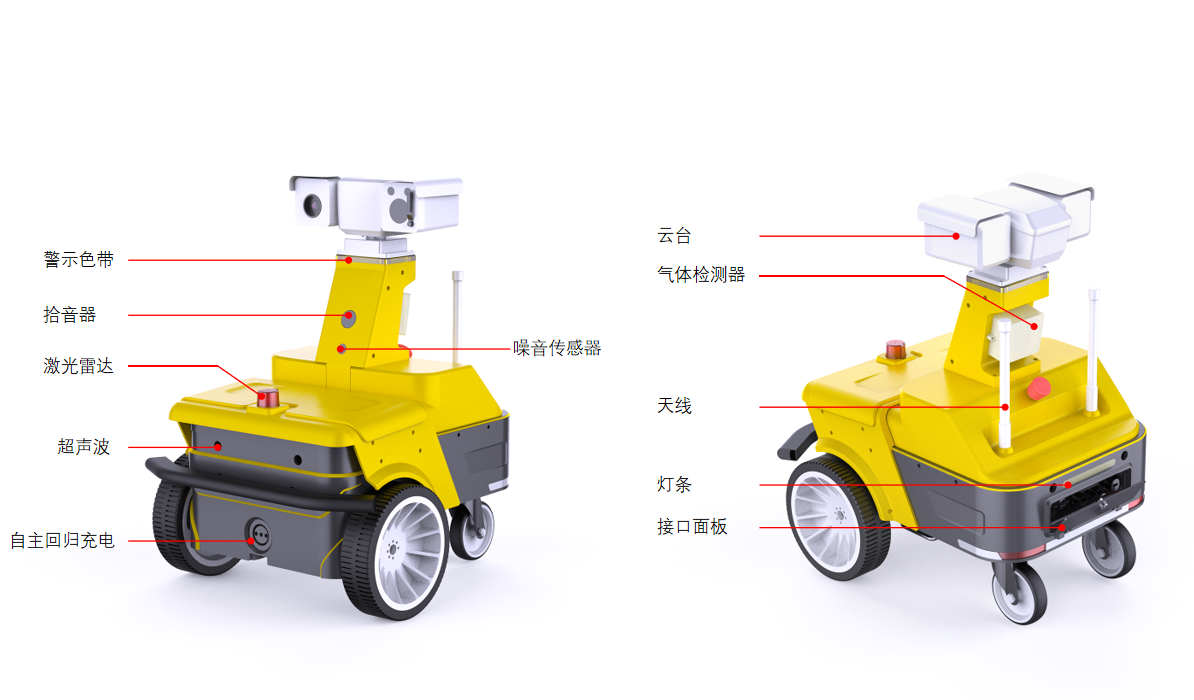 2+2轮式巡检机器人